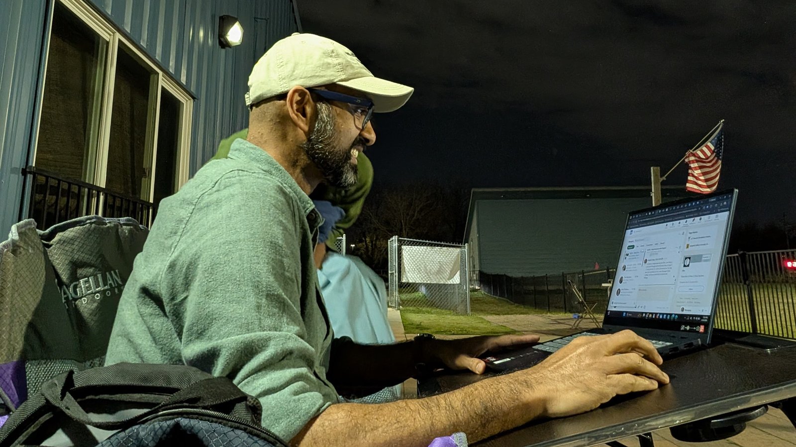 Placeholder: photo of Durgesh writing